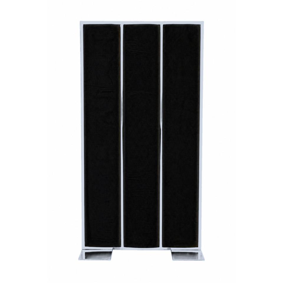 Rodeo Panel Silver Upholstered Black
