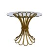 Loop Gold Cocktail Table Glass Top