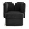 Wing Boucle Club Chair Black