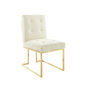 Peterson Dining Chair Gold & White