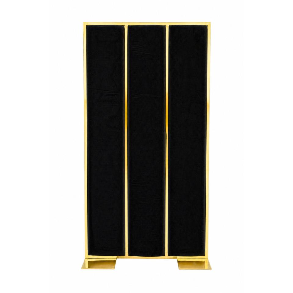 Rodeo Panel Gold Upholstered Black