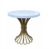 Loop Gold Cocktail Table White Top