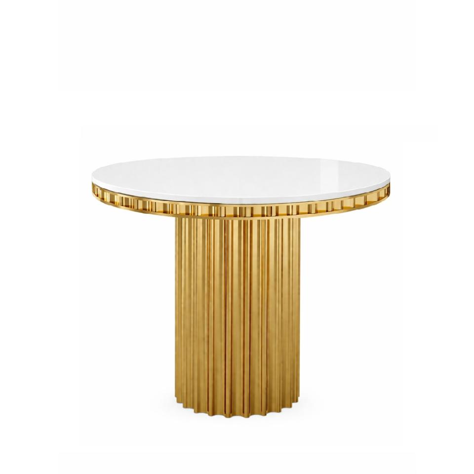 Carol Display Table White Gold Top