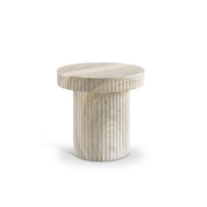 Travertine Side Table