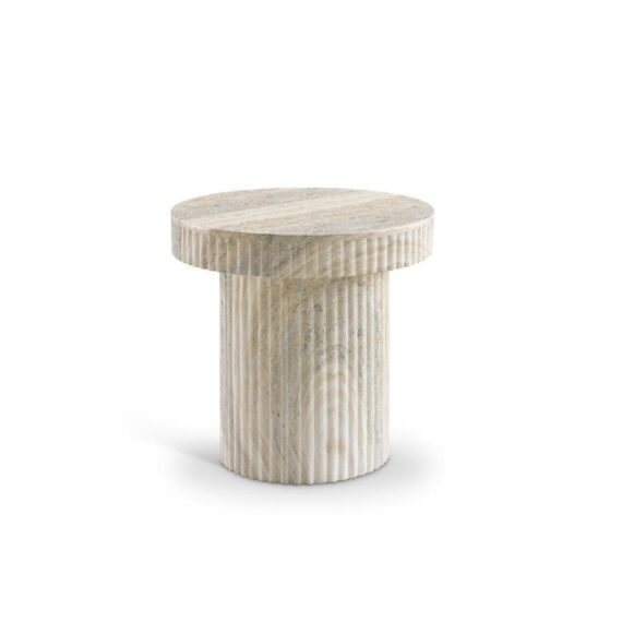 Travertine Side Table