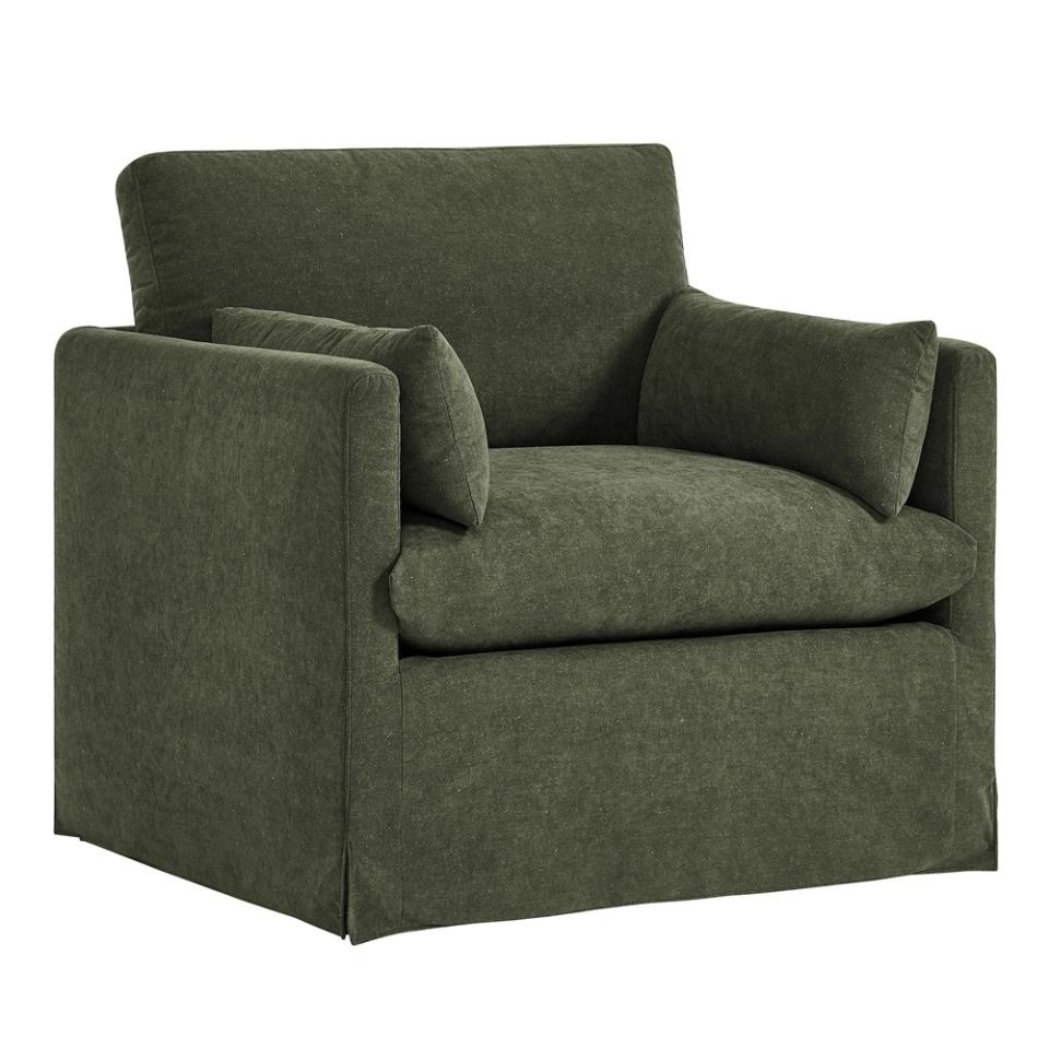 Charlotte Linen Club Chair Sage Green