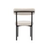 Boucle Dining Chair White and Black Frame